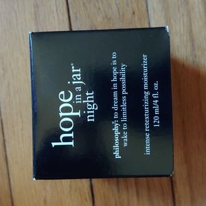 brand new unopened philosophy hope in a jar night